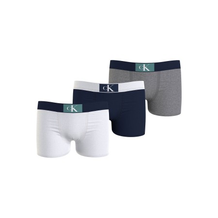 Tripack boxers coton stretch Calvin klein 0WT Pvhwhite/Navyiris/Greyheather B70B700453