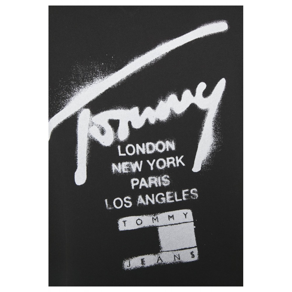 Sweat zippé capuche Spray Tommy Jeans BDS Black DM0DM17793