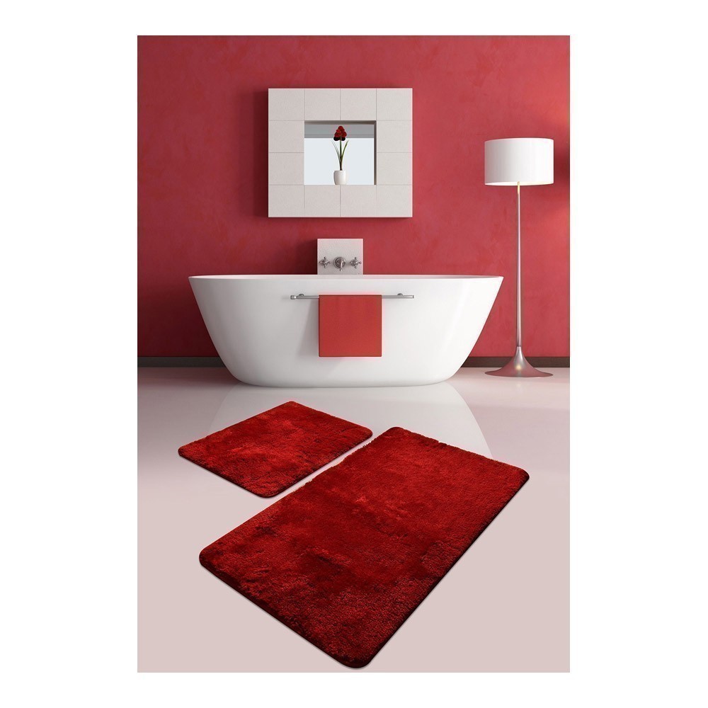 Tapis de bain rouge antiderapant au meilleur prix