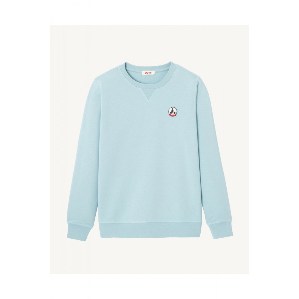 Sweat en coton bio Elvas Just over the top 554 ICEBERG BLUE ELVAS