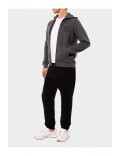 Sweat zippé à capuche logo brodé Emporio armani 57720 Grigio Melange Nero 111784 3F571