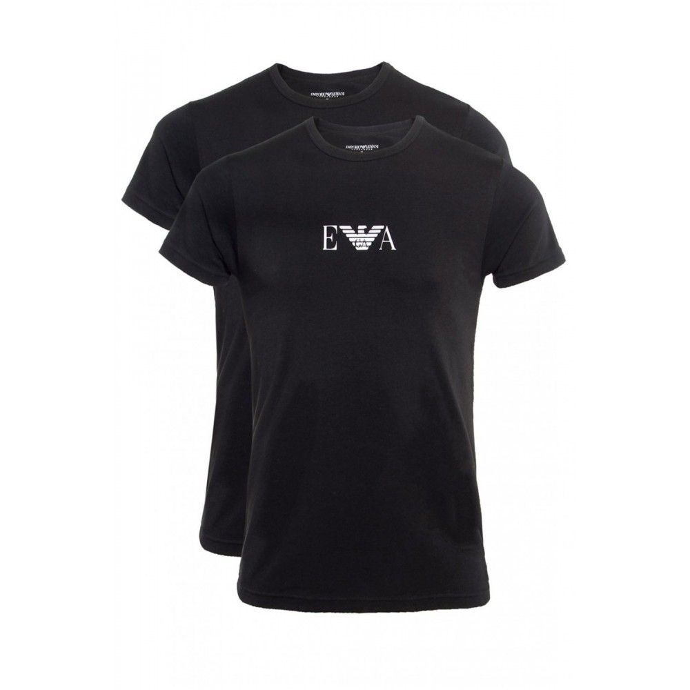 TShirt slim fit print logo Emporio armani 07320 NERO/NERO 111267 CC715