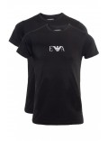 TShirt slim fit print logo Emporio armani 07320 NERO/NERO 111267 CC715