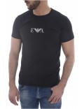 TShirt slim fit print logo Emporio armani 07320 NERO/NERO 111267 CC715