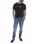 TShirt slim fit print logo Emporio armani 07320 NERO/NERO 111267 CC715