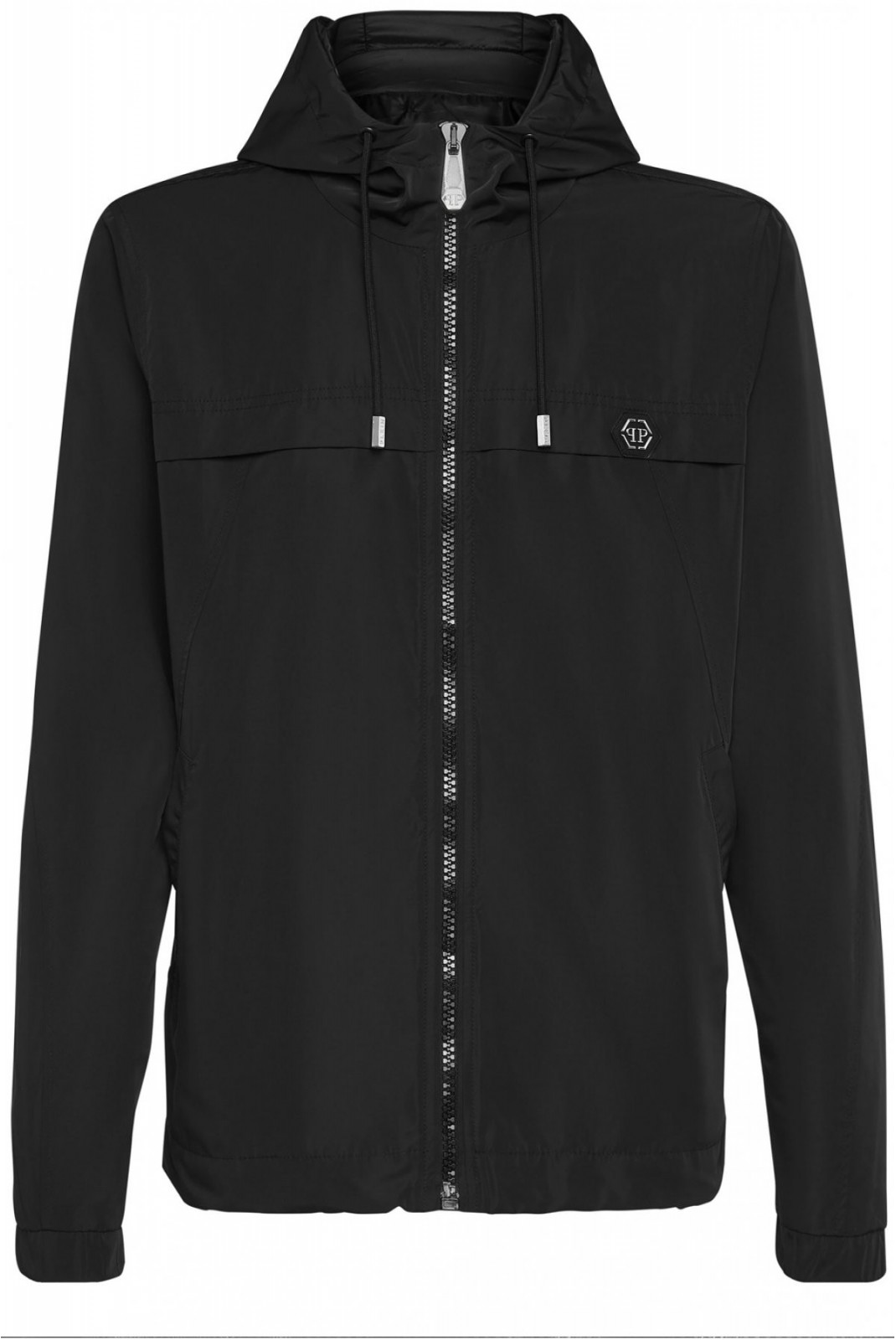 Veste à capuche nylon printé dos Philipp plein 02 BLACK MRB1458