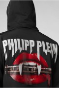 Veste à capuche nylon printé dos Philipp plein 02 BLACK MRB1458