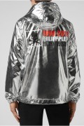 Veste à capuche nylon lurex 20th Philipp plein 70 SILVER MRB1296