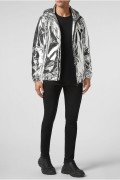 Veste à capuche nylon lurex 20th Philipp plein 70 SILVER MRB1296