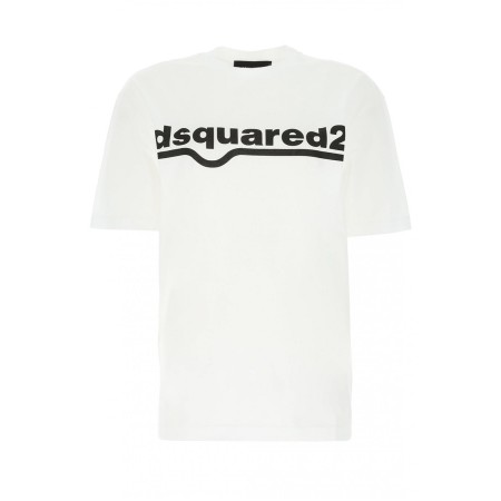 Tee shirt en coton à logo Dsquared2 100 blanc S75GD0141