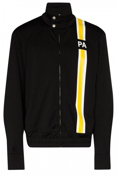 Sweat zippé à bande logo Palm Angels BLACK YELLOW PMBD027S203840311060