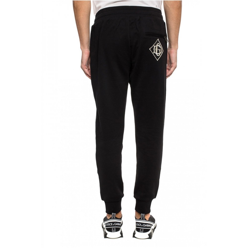 Pantalon sportwear en coton Dolce&Gabbana N0000 BLACK GYUSEZ G7TWG