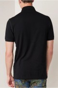 Polo en coton piqué à logo métal Dolce&Gabbana N0000 BLACK G8KK1T FU7EN