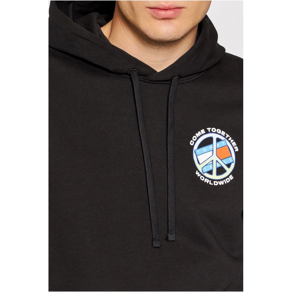 Sweat capuche en matière recyclable Tommy Jeans BDS noir DM0DM11647