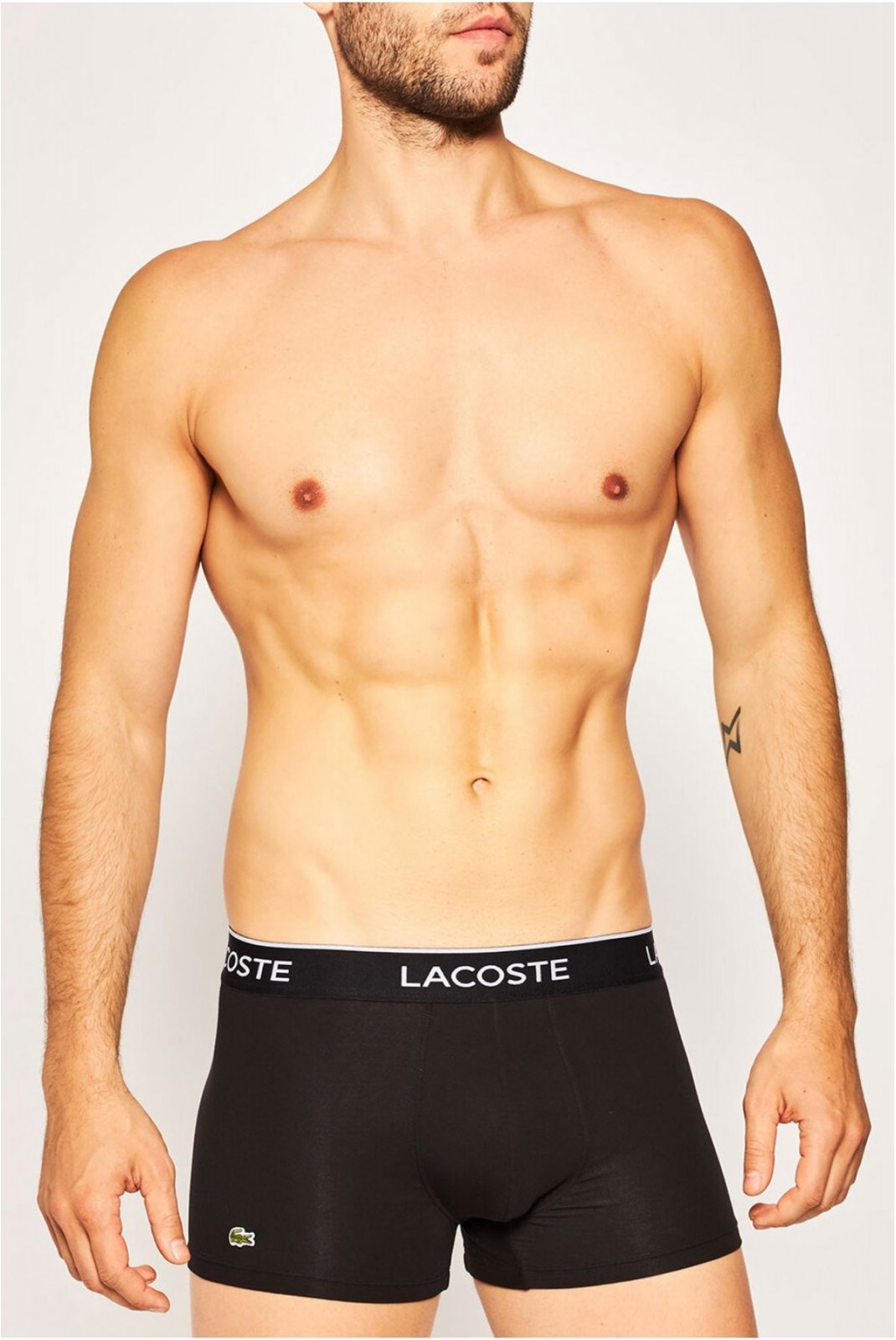 Tripack boxers coton stretch Lacoste 00031 NOIR 5H3389