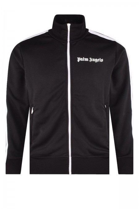 Veste zippée à logo imprimé Palm Angels BLACK/WHITE PMBD001E20FAB0011001