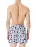 Short de bain multilogos Emporio armani 76910 LOGO ALLOVER BIANCO 211740 2R444