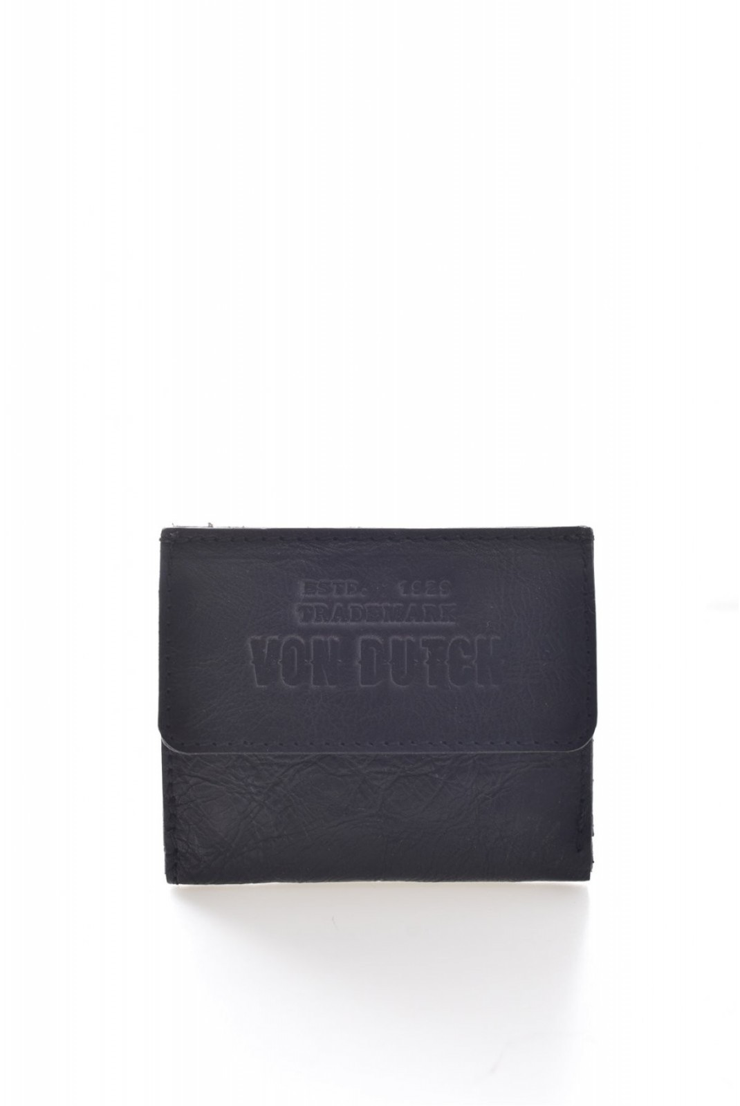 Porte monnaie 100%cuir Von dutch NOIR GLOBE