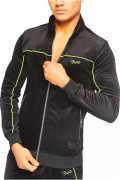 Veste zippée aspect velours Project X Black 88183353