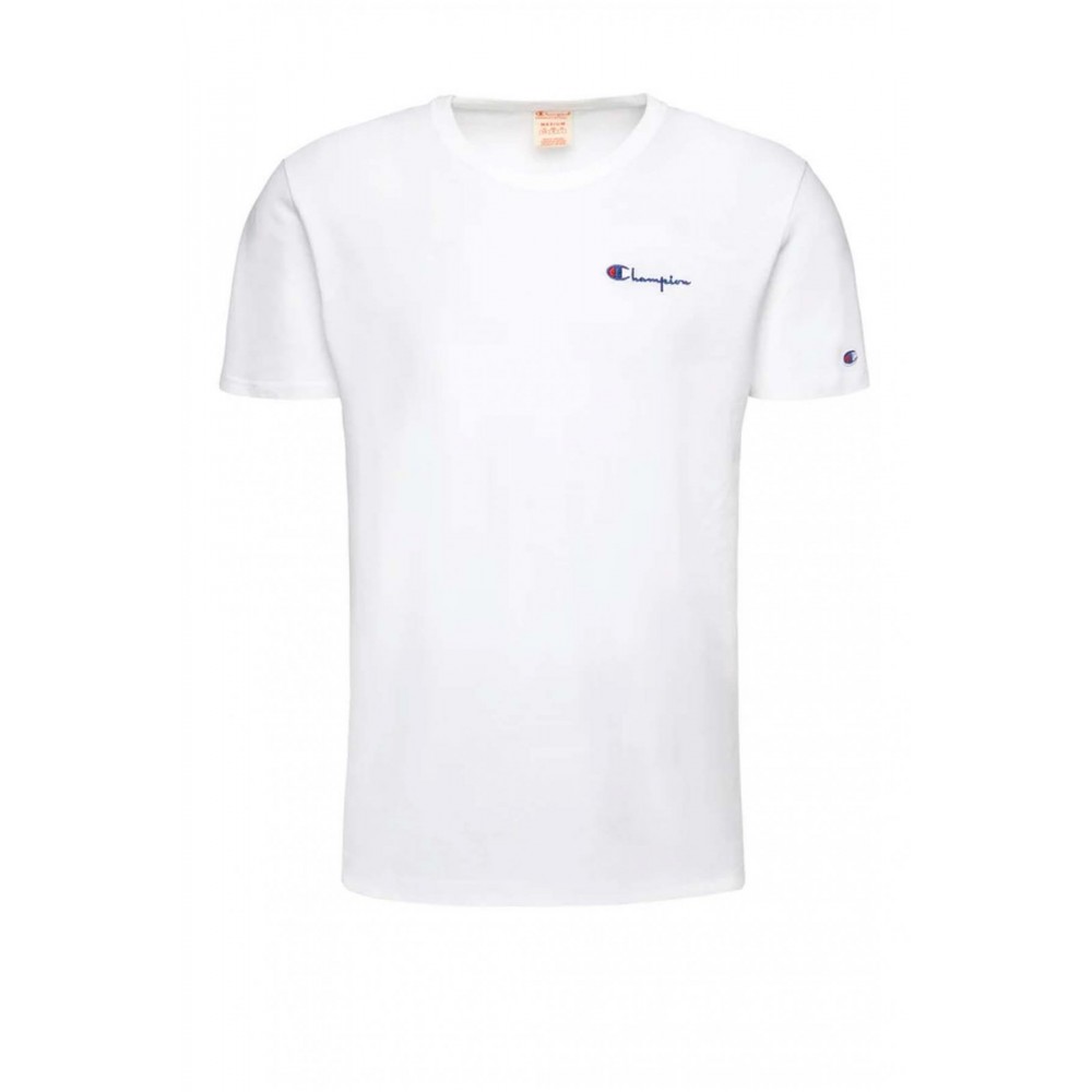 T shirt en coton avec logo Champion WHT 214674 WW001