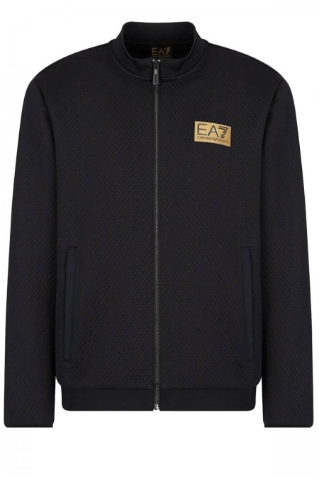 Sweat zippé texturé Ea7 1200 BLACK 6LPM30 PJHXZ