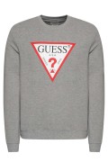 Sweat iconique en coton bio Guess jeans MRH Marble Heather M2YQ37 K6ZS1