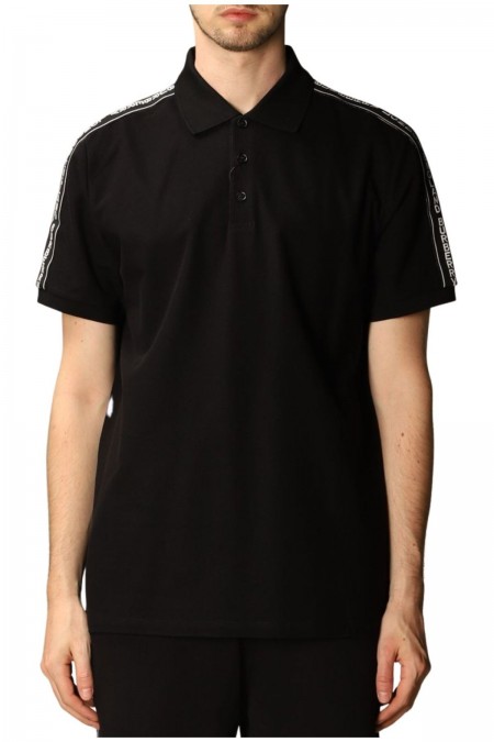 Polo stretch bande logo Burberry BLACK 8026226