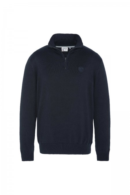 Pull camionneur coton Schott NAVY PLB127