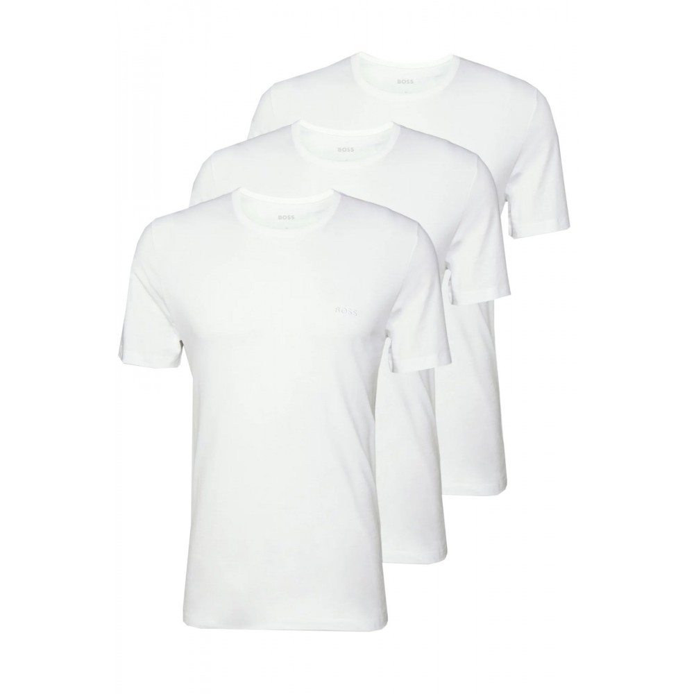 Lot de 3 TShirt coton col rond Hugo boss 100 White 50475284