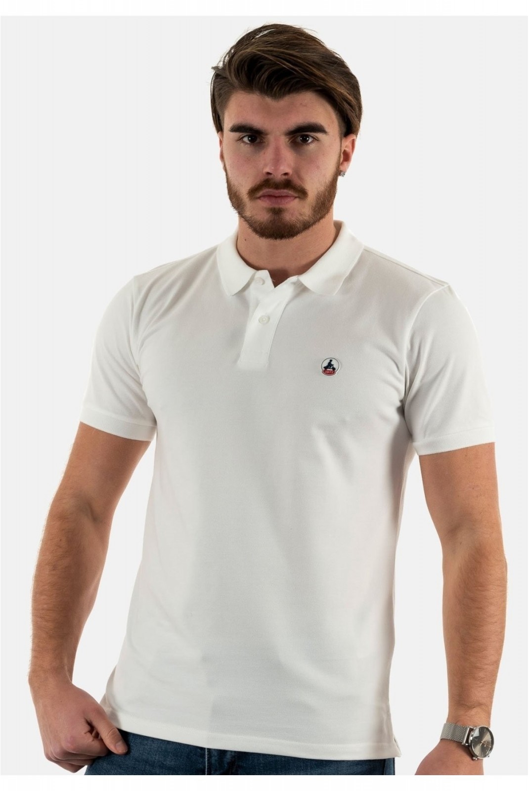 Polo basique coton bio Just over the top 901 BLANC MARBELLA