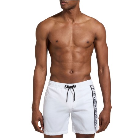 Short de bain bande logo Bikkembergs White & black BKK2MBM03