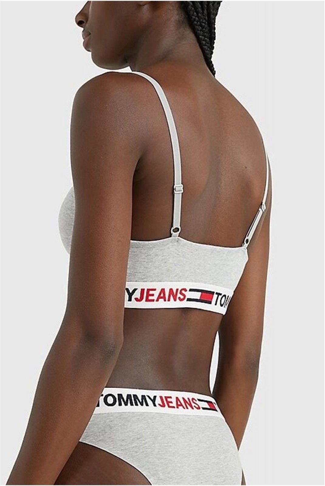 Brassière à bonnets coqués moulés Tommy Jeans P61 GREY UW0UW03973