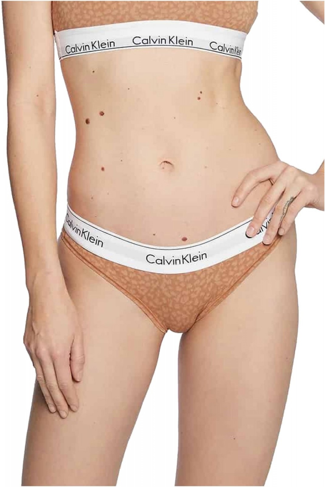 Culotte strech à motif animalier Calvin klein 796 BROWN 0000F3787E