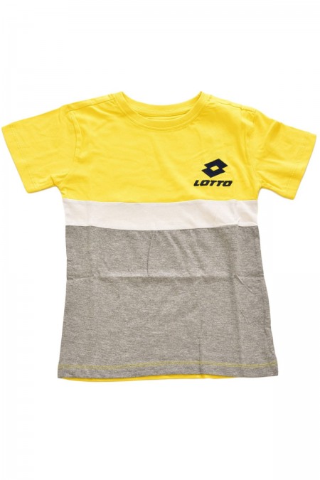 TShirt en coton à logo brodé Lotto Yellow LOTTO217677