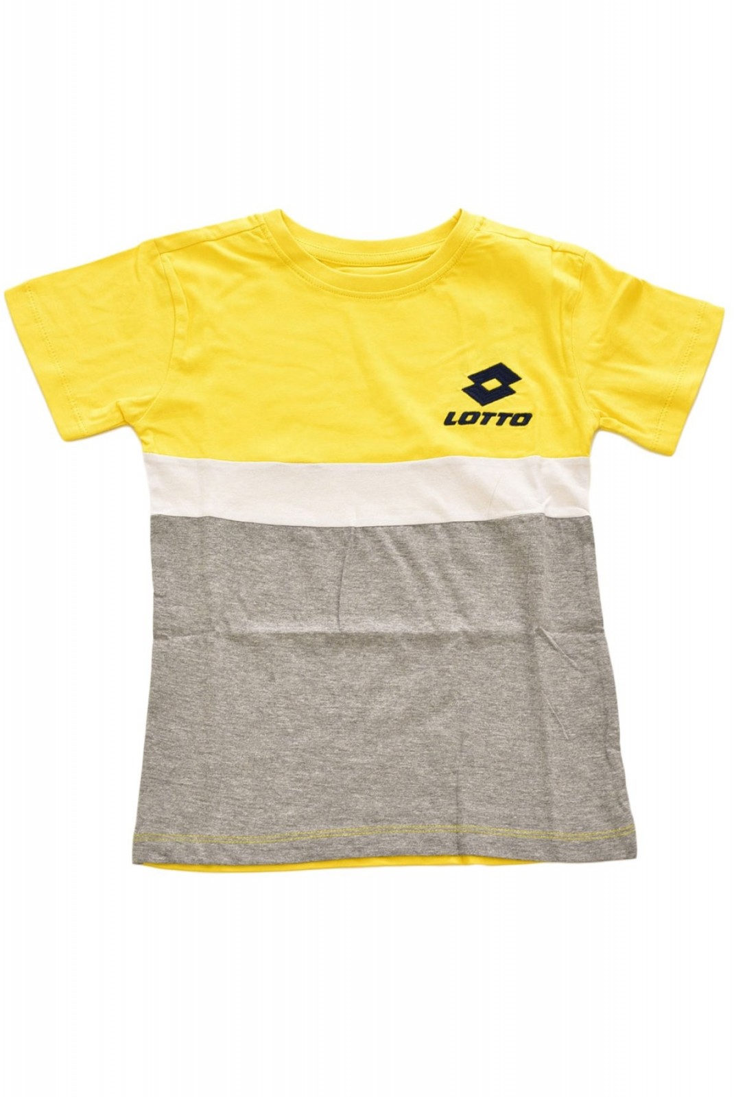 TShirt en coton à logo brodé Lotto Yellow LOTTO217677