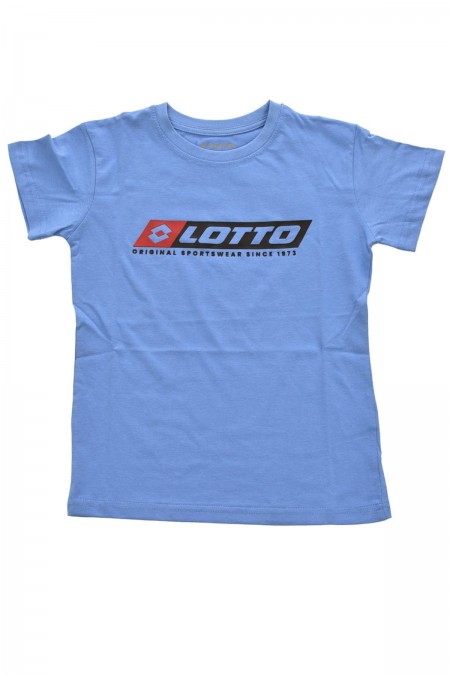 TShirt coton logo printé Lotto Blue azur TL1134