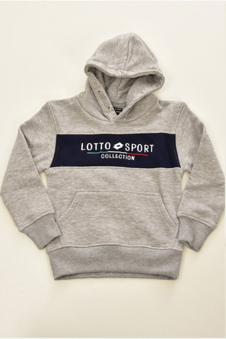 Sweat capuche logo Lotto Gris LOTTO23202