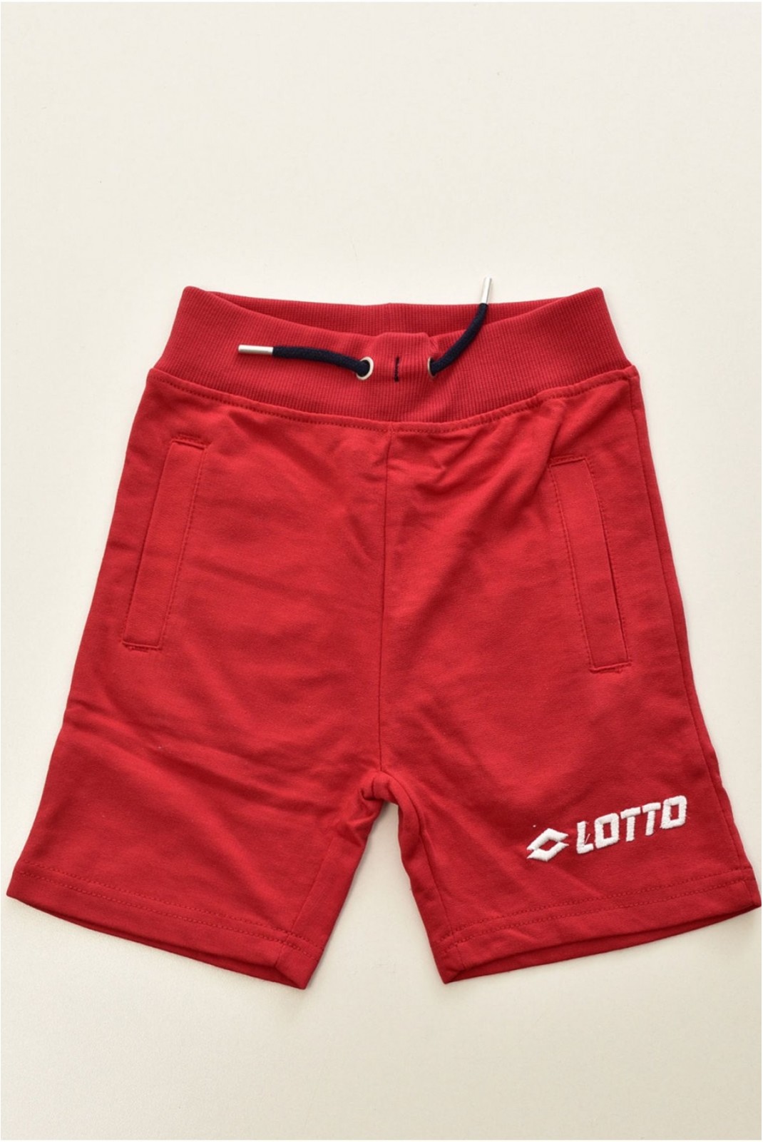 Short en coton logo brodé Lotto Red TL1108