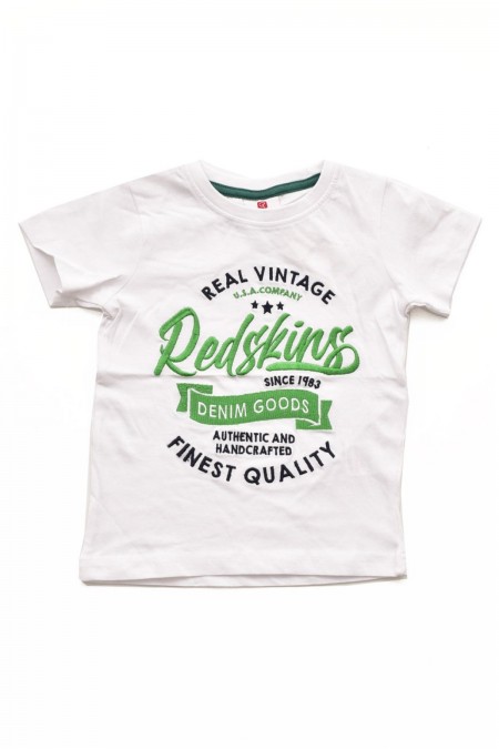 TShirt logo brodé Redskins WHITE RS2244