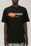 TShirt print logo sprayed Palm Angels BLACK/ORANGE PMAA001S2041300561018