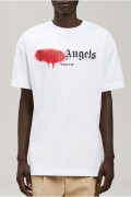 TShirt print logo sprayed Palm Angels WHITE/RED PMAA001S204130590129