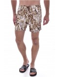 Short de bain imprimé python Cavalli Class 00500 BEIGE QXH00O 5RI26