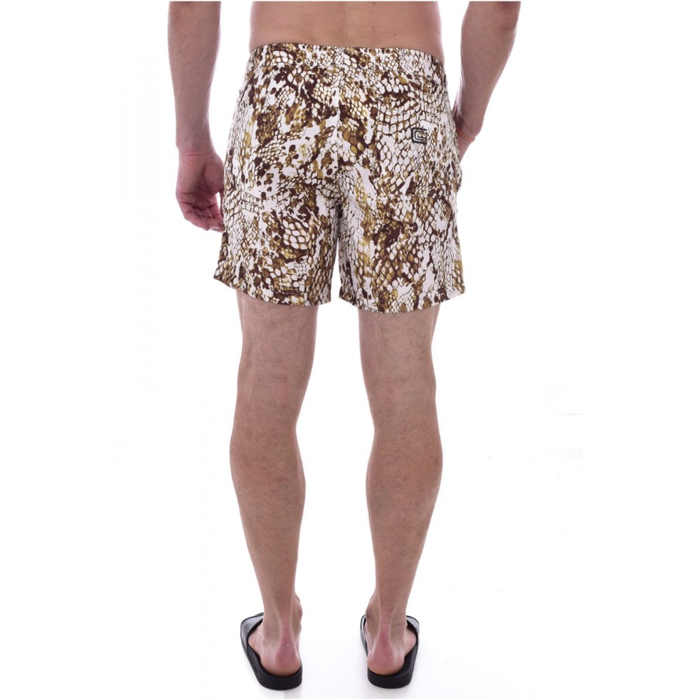 Short de bain imprimé python Cavalli Class 00500 BEIGE QXH00O 5RI26