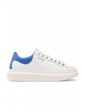 Sneakers basses Vibo en cuir Guess jeans WHITE BLUE FM6VIB ELL12