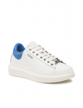 Sneakers basses Vibo en cuir Guess jeans WHITE BLUE FM6VIB ELL12