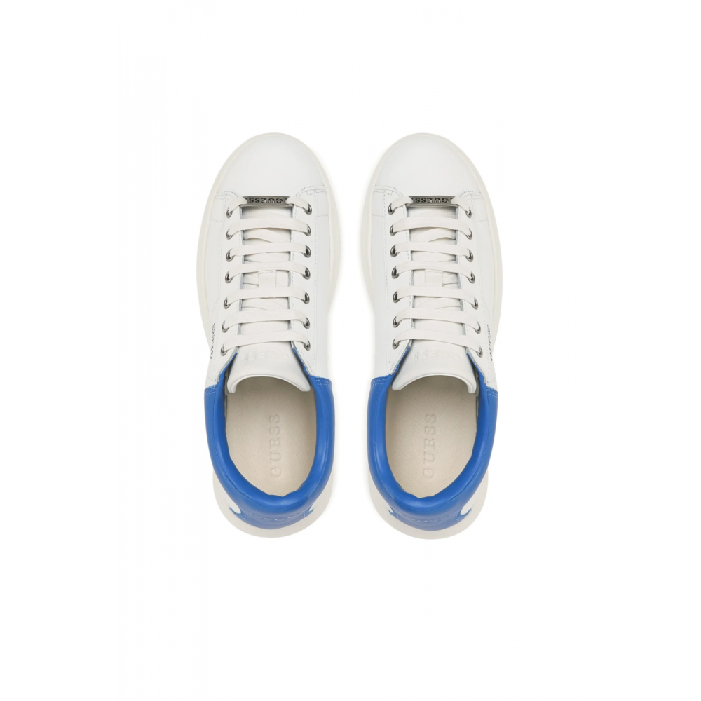 Sneakers basses Vibo en cuir Guess jeans WHITE BLUE FM6VIB ELL12