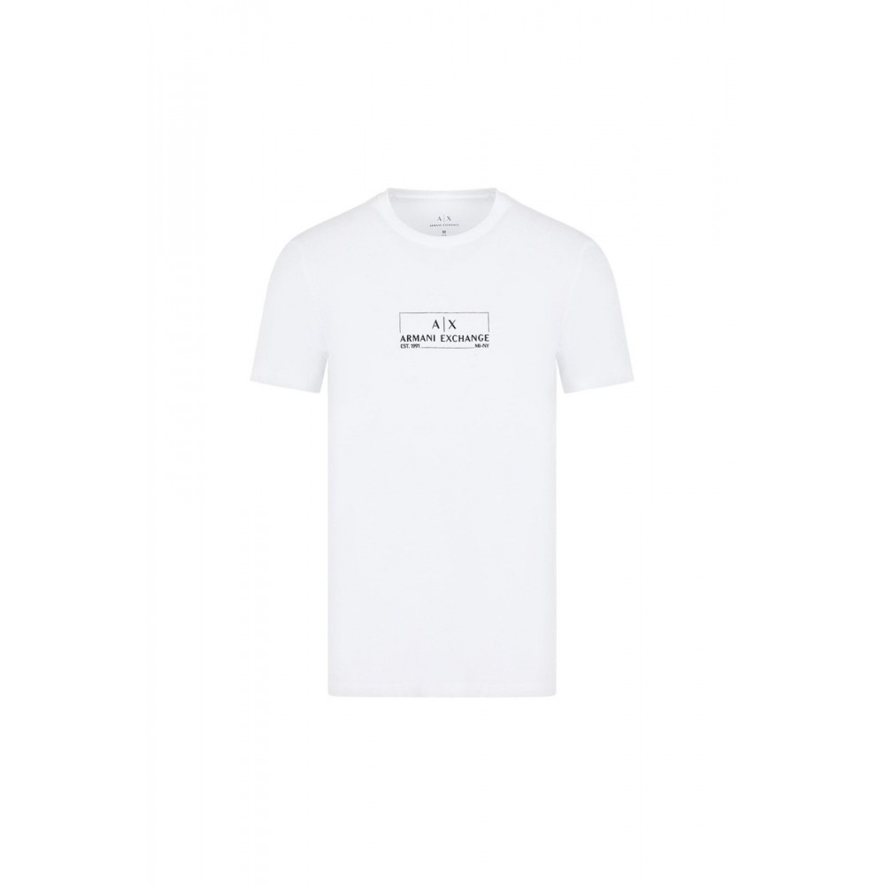 TShirt à logo collé Armani exchange 1100 White 3RZTHE ZJBYZ