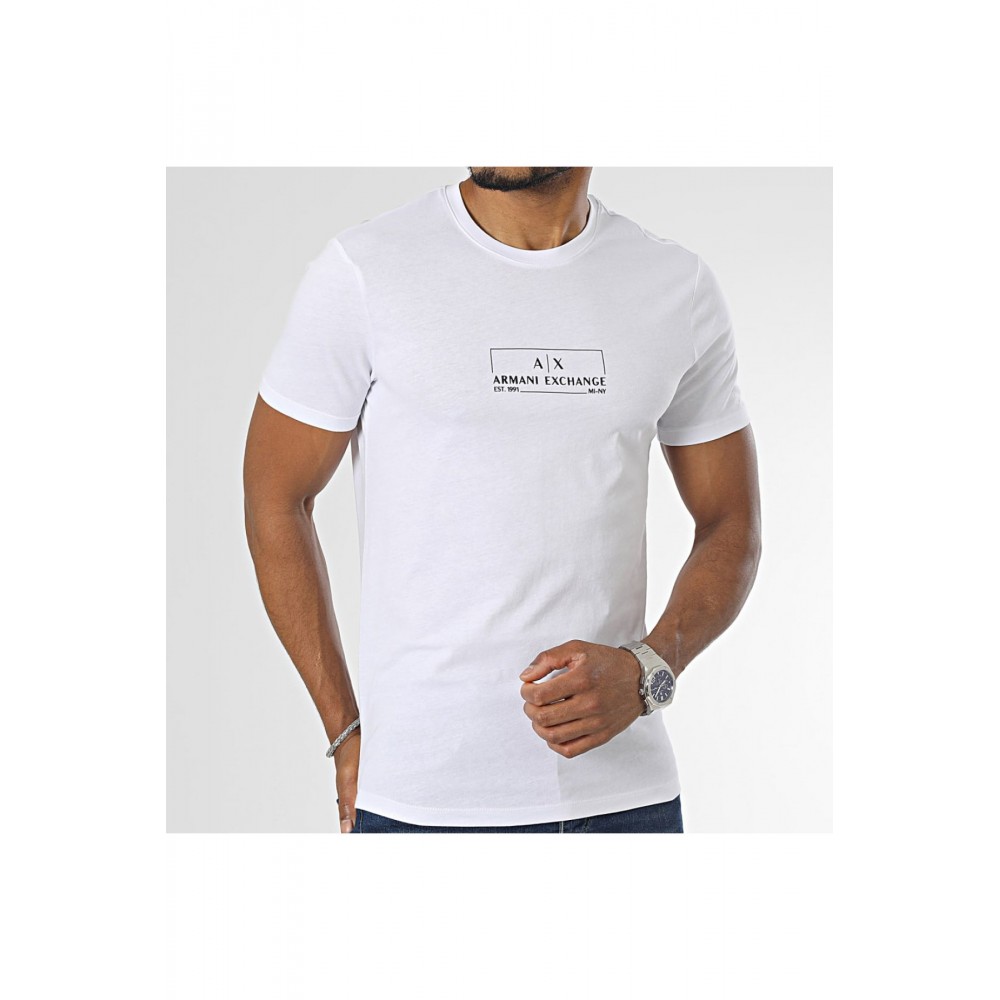 TShirt à logo collé Armani exchange 1100 White 3RZTHE ZJBYZ