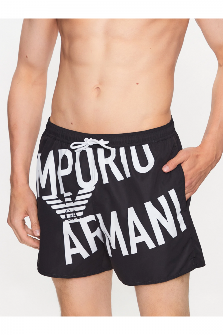 Short de bain gros logo Emporio armani 21921 NERO/LOGO OBLIQUO 211740 3R424