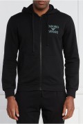 Sweat zippé à capuche logo brodé Emporio armani 00020 NERO 111784 3F571